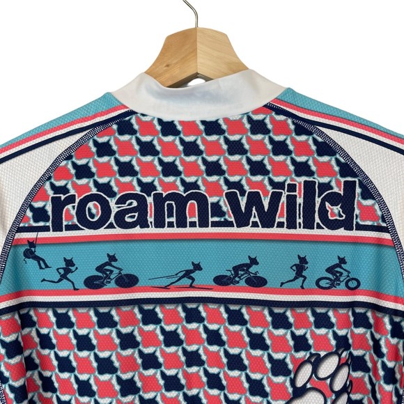 MENS JAKROO ROAM WILD RACE DINGO FULL ZIP SHORT SLEEVE CYCLING JERSEY SHIRT TOP - Picture 7 of 11